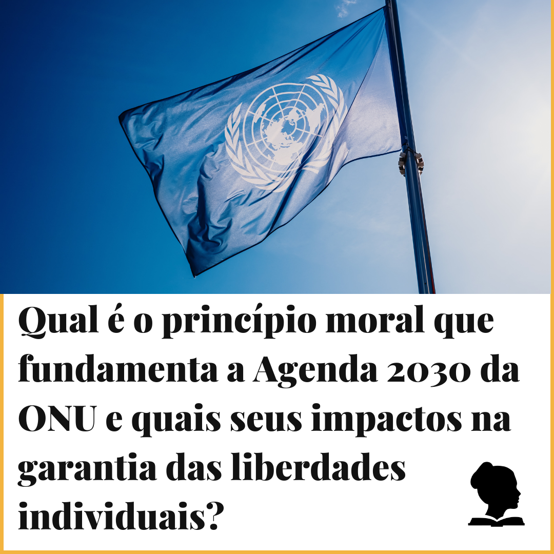 Qual é o princípio moral que fundamenta a Agenda 2030 da ONU e quais seus impactos na garantia das liberdades individuais?